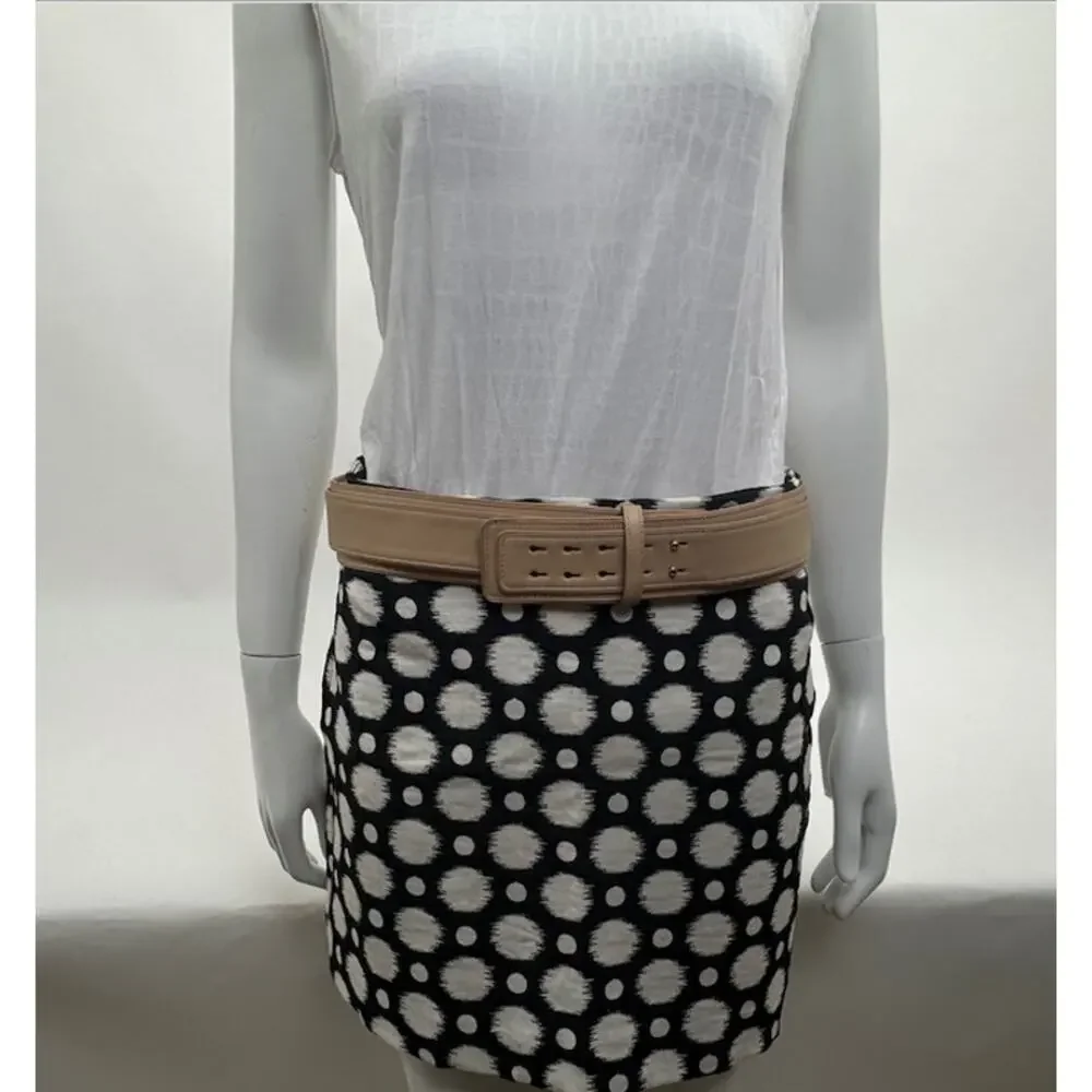 Chloé Blush Neutral Leather Designer Waist Wide Belt Size M